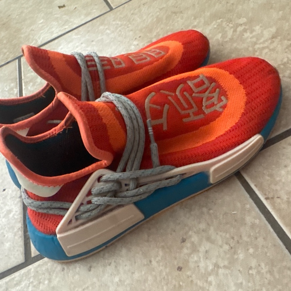 adidas men’s Sneakers in Red, Orange, and Blue